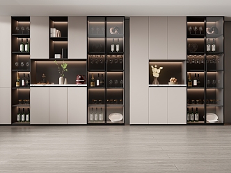 Modern Wine Cabinet Home Wine Cabinet 3d model