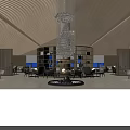 Elegant Modern Hotel Lobby Interior Design With Grand Chandelier And Marble Reception Desk