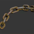 Durable Rusted Metal Chain With Shiny Interconnected Links For Industrial Equipment