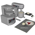 Professional Kitchen Appliances Set With Stand Mixer Dough Roller And Digital Scale 3d model