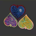 Fashion Clothing Accessories With Blue Yellow Heart Leaf Shaped Decorative Pins