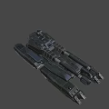 Futuristic Military Tank Exterior Design With Long Cannon Turret And Heavy Tracks
