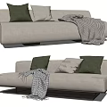 Modern Multiplayer Sofa Double Sofa Combination 3d model