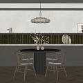 medieval dining tables and chairs 3d model