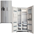 Modern refrigerator double door refrigerator 3d model