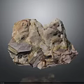 Natural Raw Stone Block With Pink Purple Hues And Unpolished Mineral Surface