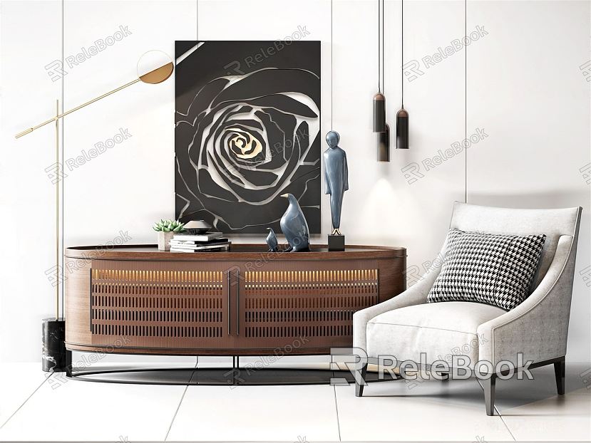 Modern Single Sofa Decorative Cabinet model