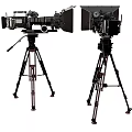 Two Professional Digital Video Cameras With Tripods For Mobile Digital Filming