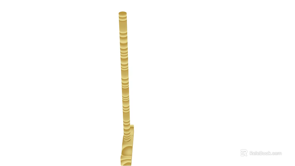 Stone Wood Crafted Spiral Decorative Column With Intricate Design And Natural Texture 3d model 