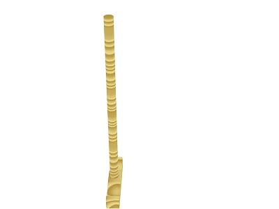 Stone Wood Crafted Spiral Decorative Column With Intricate Design And Natural Texture 3d model