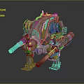 Mech Warrior Mech Soldier Machine Battlearm Mechanical Battlearm Machine Fighter Robot 3d model