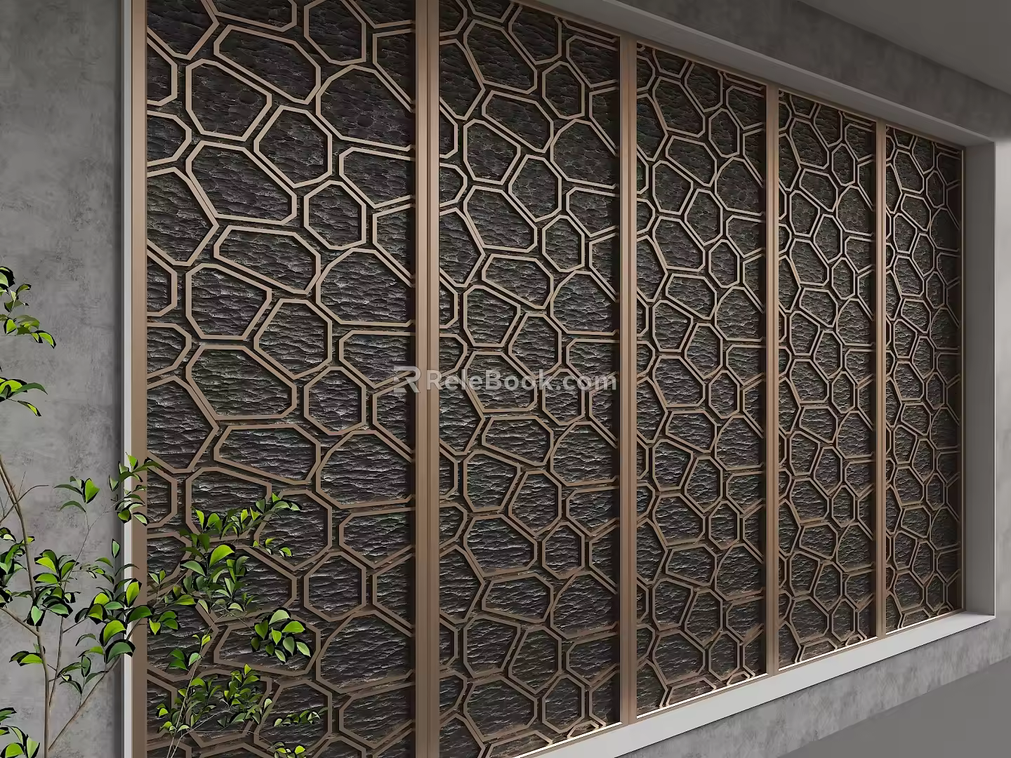 Modern background wall 3d model