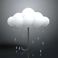 Cute Cloud Shaped Household Decor Item With Small Hanging Raindrops