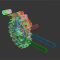 Colorful Industrial Equipment With Gear Mechanism Acrylic Parts And Mechanical Structure