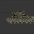 Realistic Military Tank With Camouflage Paint Gun Barrel Turret And Tracks