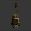 Handwoven Decorative Tassel Bag With Floral Patterns For Daily Use
