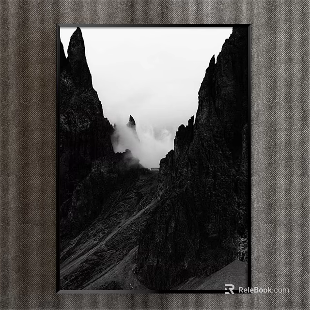 Stunning Mountain Landscape With Towering Rocky Peaks And Misty Valleys 3d model 