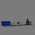 Christmas Themed Coffee Break Area With Villeroy Boch White Table Christmas Tree And Santa Claus