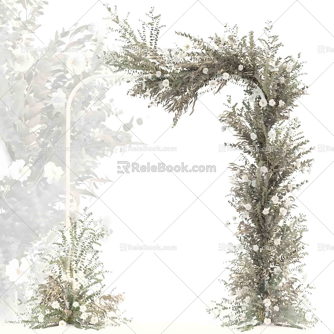 Wedding Arch Arch Gate Wedding Plant Green Plant Decoration 3d model