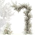 Lush Decorative Archway Adorned With Greenery And White Flowers For Events