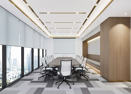 Modern Meeting Room Meeting Table and Chair 3d model