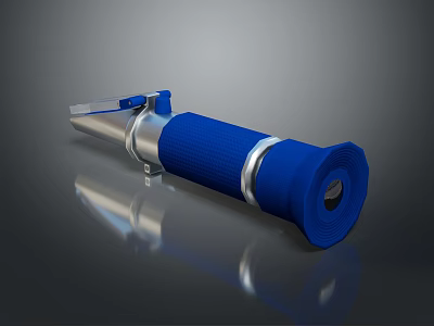 Efficient Food Preparation Tool With Blue Grip And Silver Metal For Kitchen Use 3d model