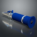 Efficient Food Preparation Tool With Blue Grip And Silver Metal For Kitchen Use