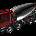 Red Concrete Mixer Truck For Efficient Construction Site Concrete Mixing