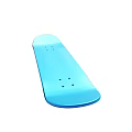 Bright Blue Skateboard With Smooth Surface And Modern Design Features