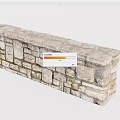 Building Exterior Wall With Rustic Stone Masonry Irregular Stones Natural Texture 3d model