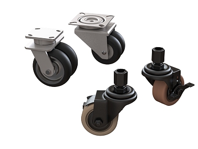 Modern caster universal wheel 3d model