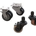 Modern caster universal wheel wheel wheel 3d model