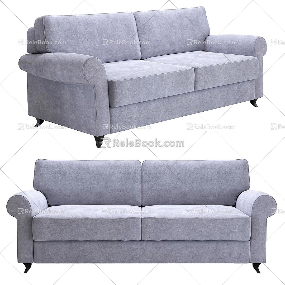 Double sofa sofa 3d model