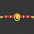 Game and movie character in red firefighter uniform with yellow helmet red star outstretched arms