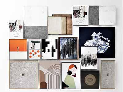 Various Styles of Wall Art for Home Decoration with Different Designs and Patterns 3d model