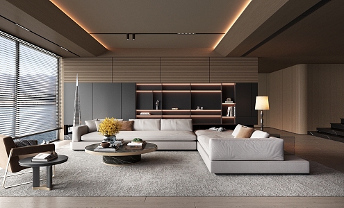 modern living room 3d model