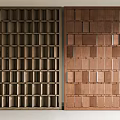 Wooden Room Dividers With Different Grid Patterns And Dark Light Brown Finishes For Home Interior