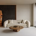 Silent Wind Sofa Tea Table 3d model