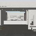 Modern Bubble Tea Shop Interior With Counter Sofa And Lighting Equipment