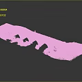 Detailed Arch Bridge Model With Multiple Arches Gray Deck Green Vegetation And Water Below