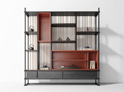 New Chinese-style Antique Rack Antique Rack Storage Rack Combination 3d model