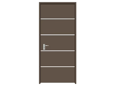 Modern swing door bedroom door bathroom wooden door glass door 3d model
