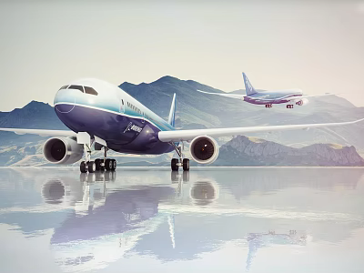 modern aircraft 3d model
