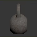 Rusty Cast Iron Kettlebell Fitness Equipment For Strength Training In Gym Studio