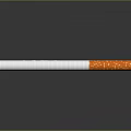 Two White And Orange Textured Chopsticks Placed On Gray Background Surface 3d model