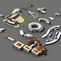 Architectural Models Collection Featuring Various Building Structures And Designs
