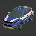 Blue and white POLIZIA police SUV model vehicle with official design and distinct markings
