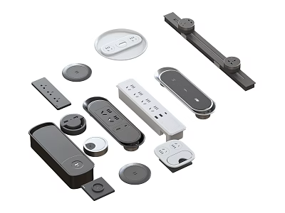 Various Electrical Switches And Power Sockets With Different Designs And Shapes 3d model