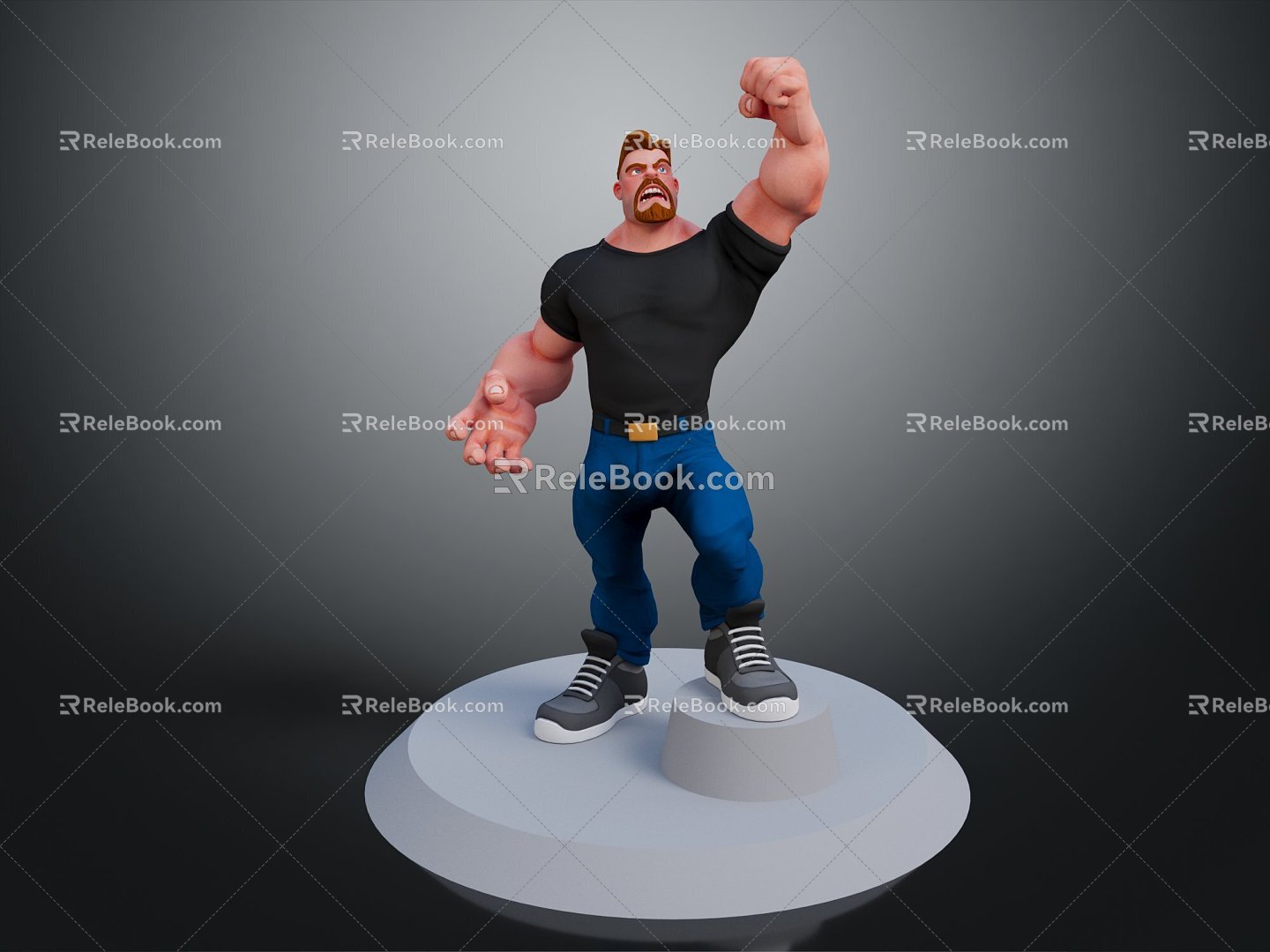 Modern Game Character Man Male Cartoon Man Cartoon Male model