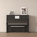 Modern Black Piano 3d model